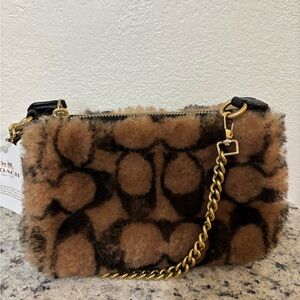 Coach Brown Crossbody Bag with Gold Hardware